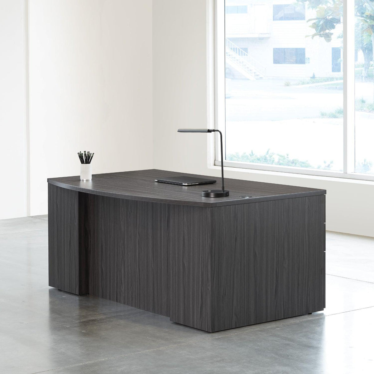 Napa StepFront Bow Top Desk, 71" x 40" x 29" H