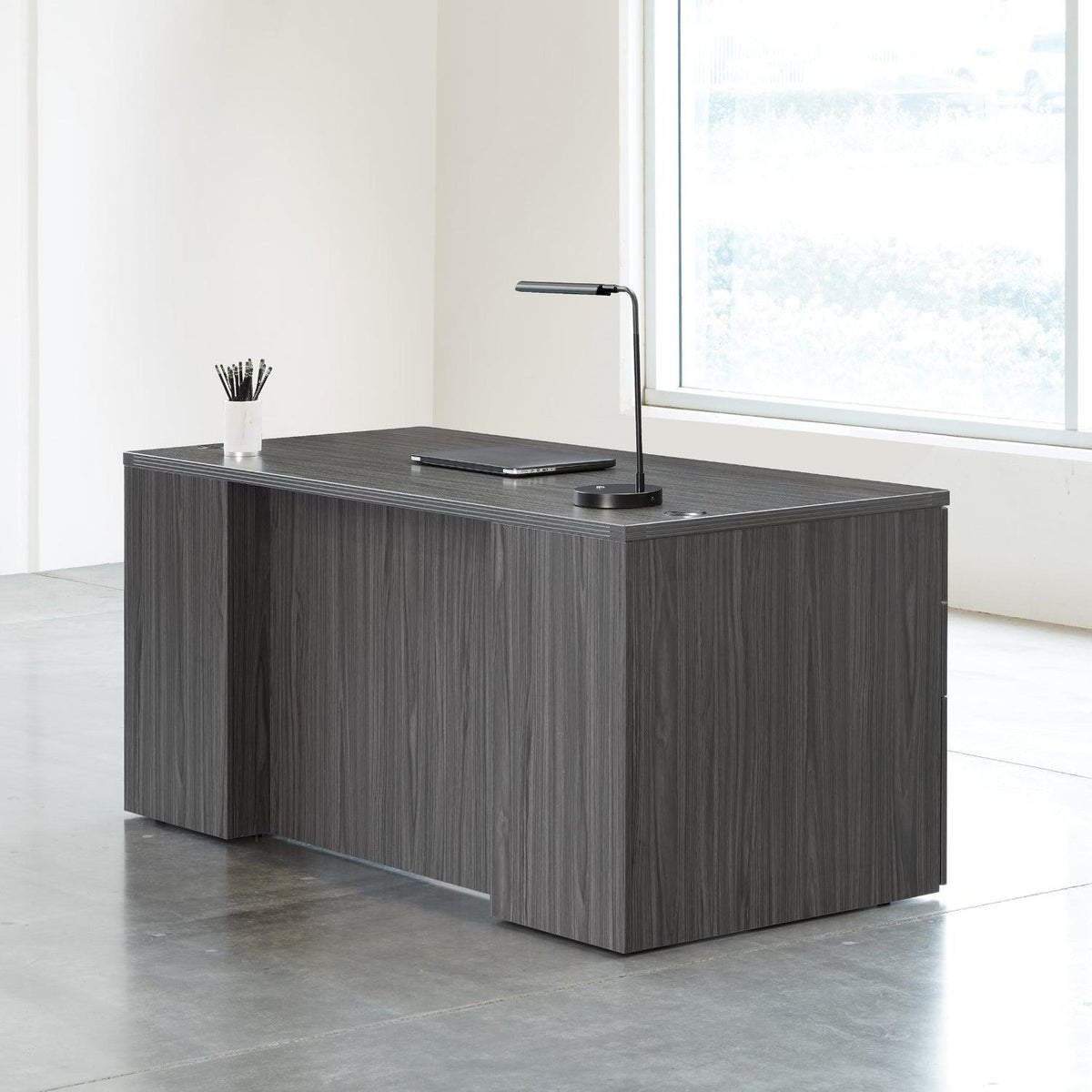 Napa StepFront Double Pedestal Desk, 66” x 30” x 29" H