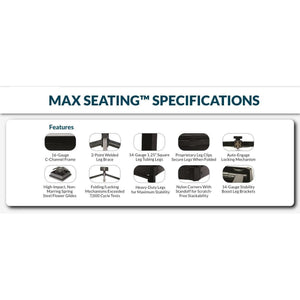 Max Seating Folding Bench, 15" x 96", Plywood Core, High Pressure Laminate Top with T-Mold Edging