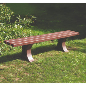 Recycled Plastic Lumber Outdoor Bench, Grades 3+