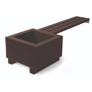 Recycled Plastic Lumber Outdoor Planter Bench Add-On