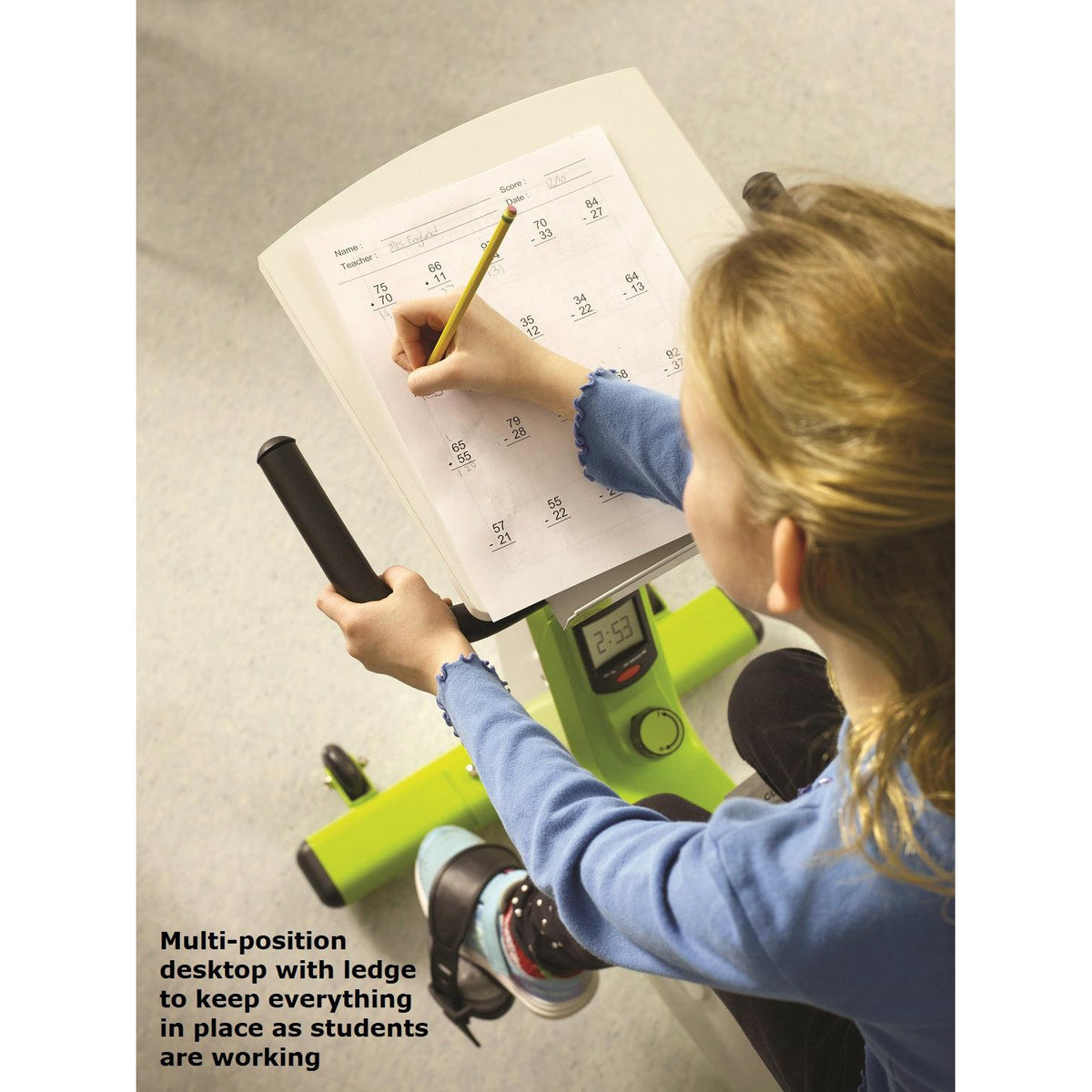 Self-Regulation Classroom Cruiser Bike Desk with Desktop, Grades 3-6