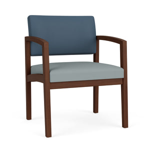 Lenox Wood Collection Reception Seating, Oversize Guest Chair, 400 lb. Capacity, Standard Vinyl Upholstery, FREE SHIPPING