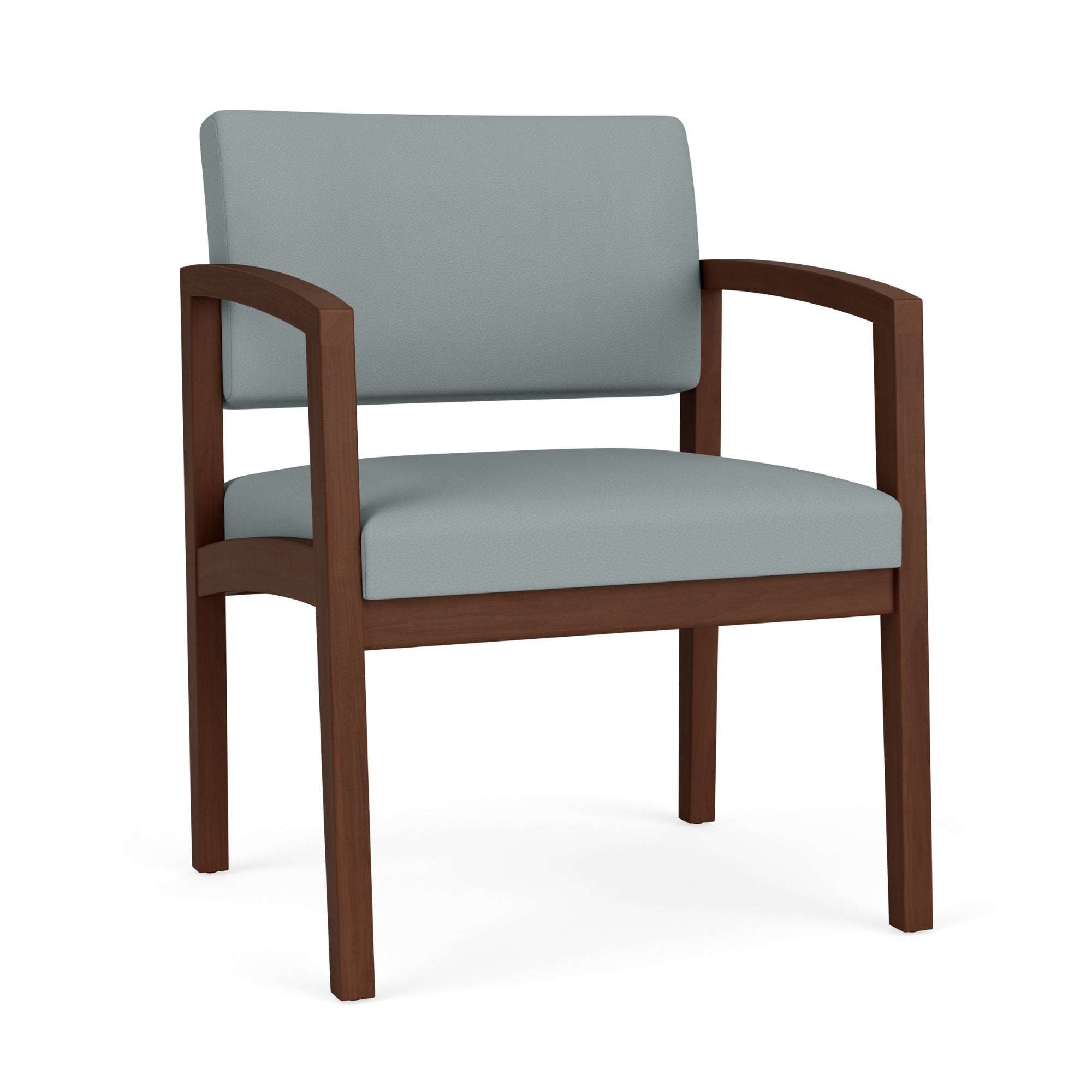 Lenox Wood Collection Reception Seating, Oversize Guest Chair, 400 lb. Capacity, Standard Vinyl Upholstery, FREE SHIPPING