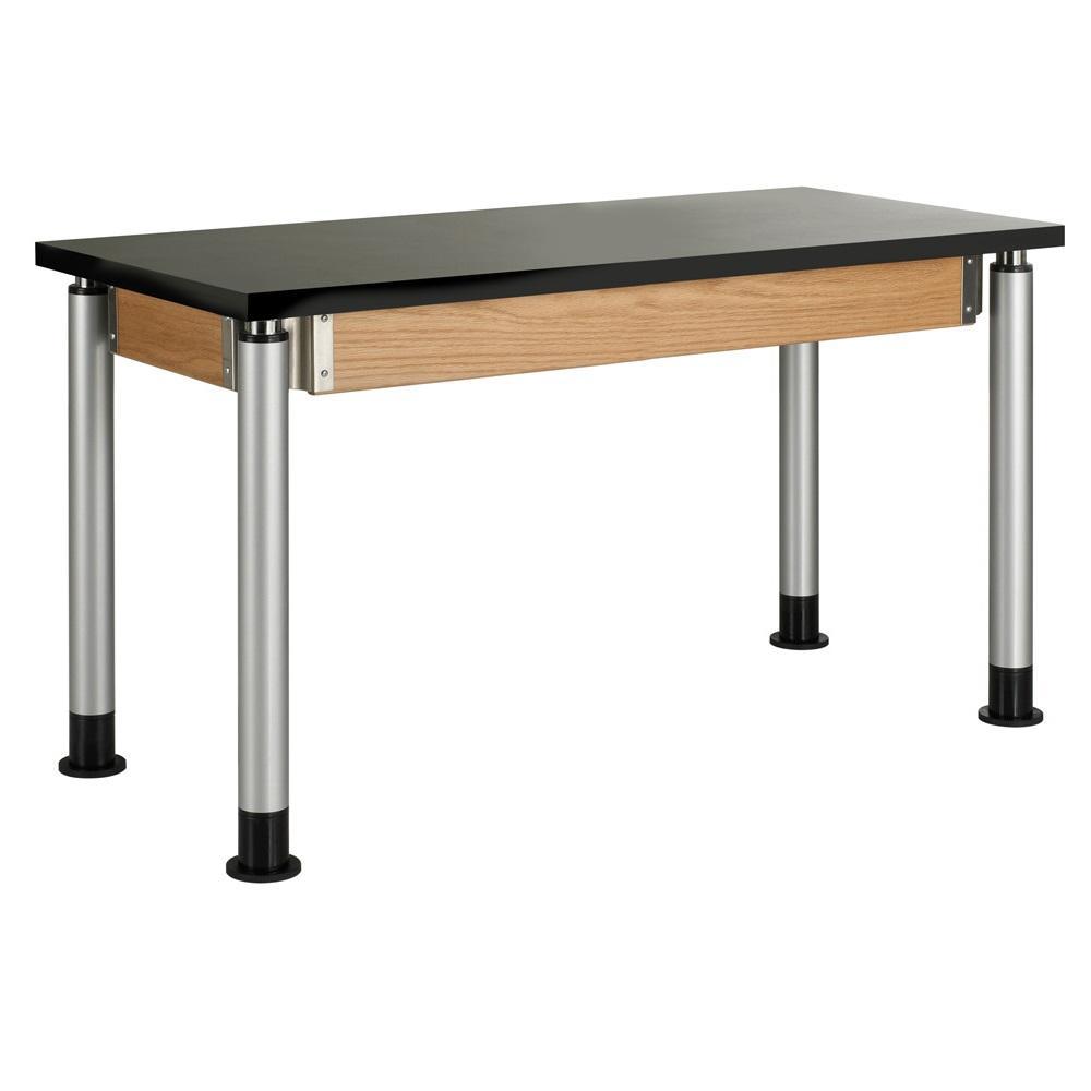 Adjustable Height Tables with 1-1/4" Plastic ChemGuard Top