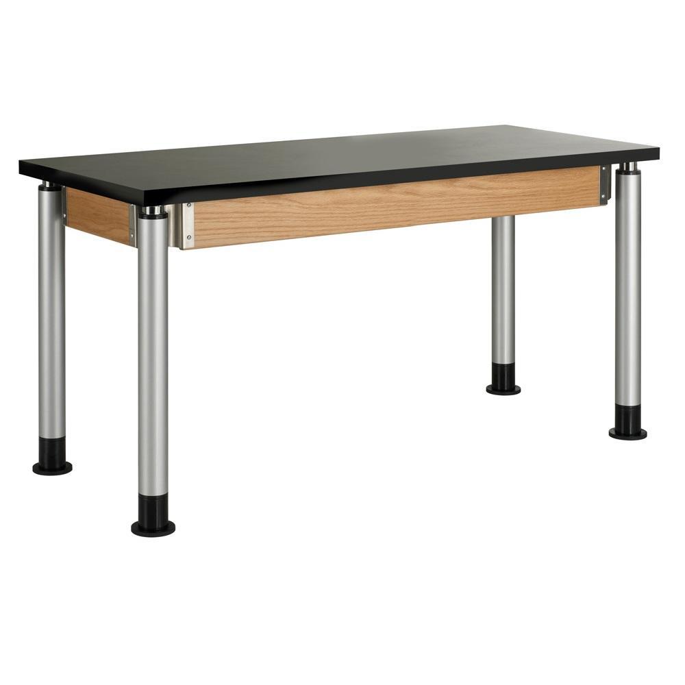 Adjustable Height Tables with 1-1/4" Plastic ChemGuard Top