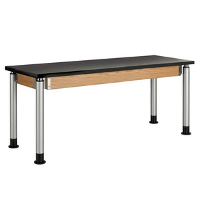 Adjustable Height Tables with 1-1/4" Plastic ChemGuard Top