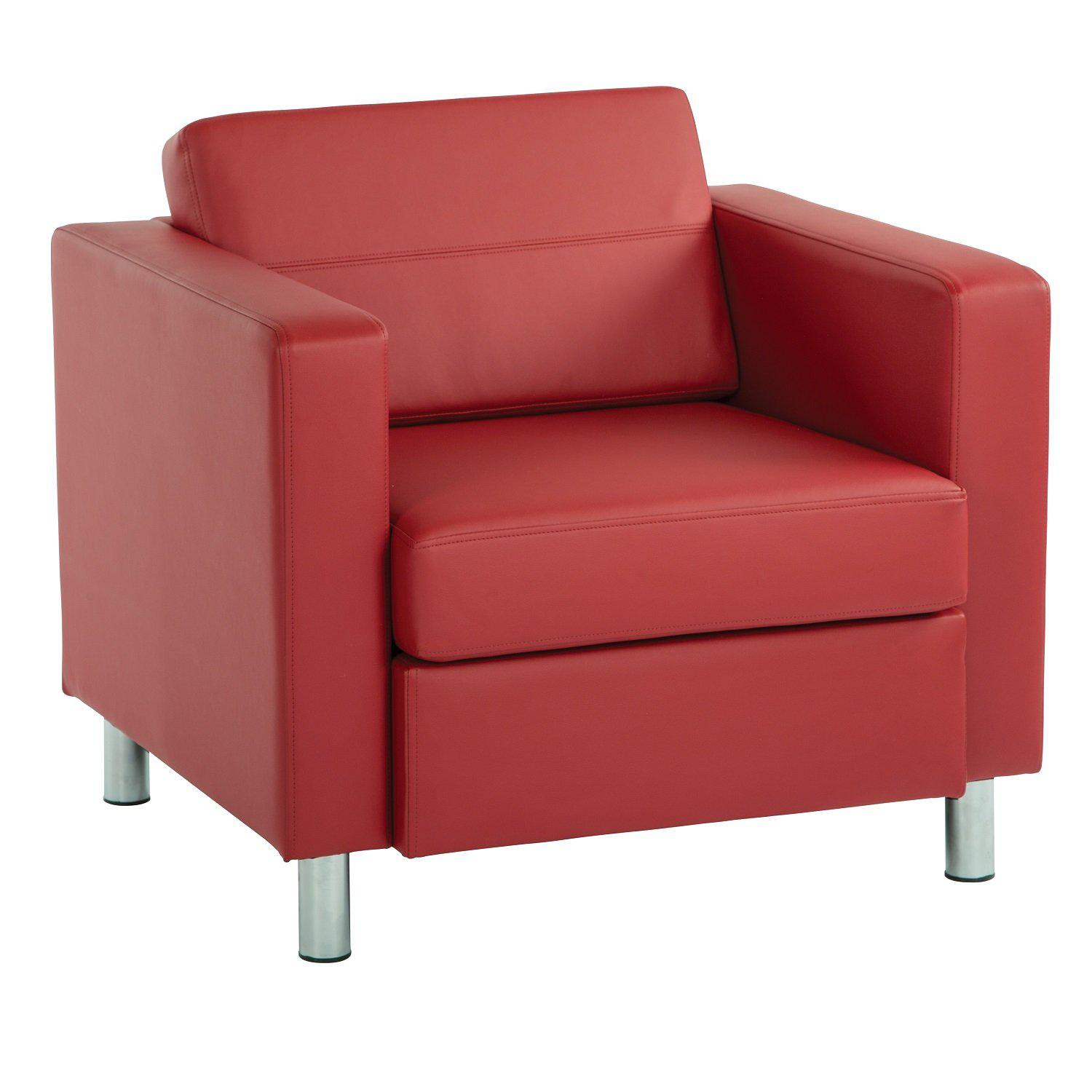 Pacific Armchair with Chrome Finish Legs, Silver Ion Technology Dillon Fabric Upholstery
