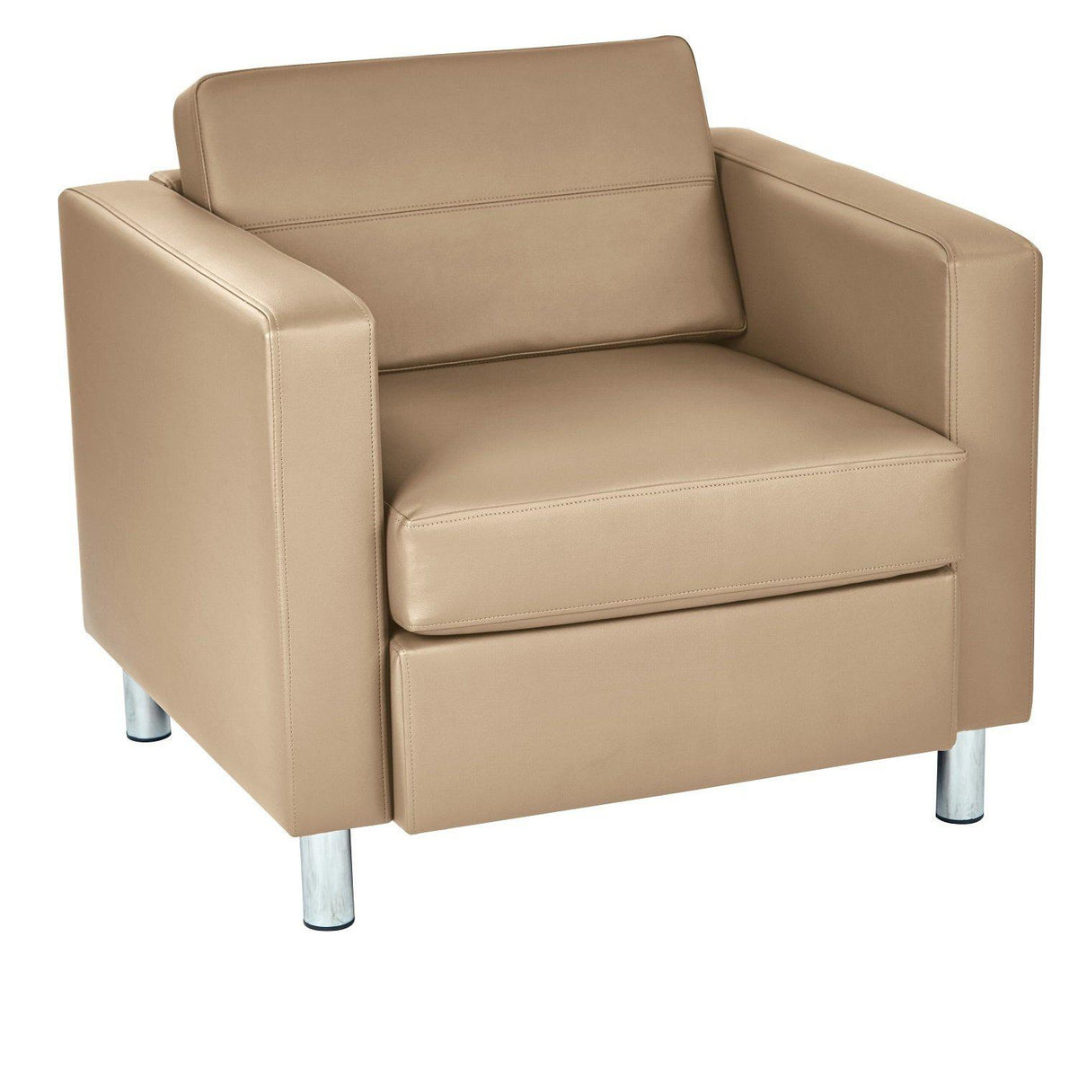 Pacific Arm Chair with Chrome Finish Legs