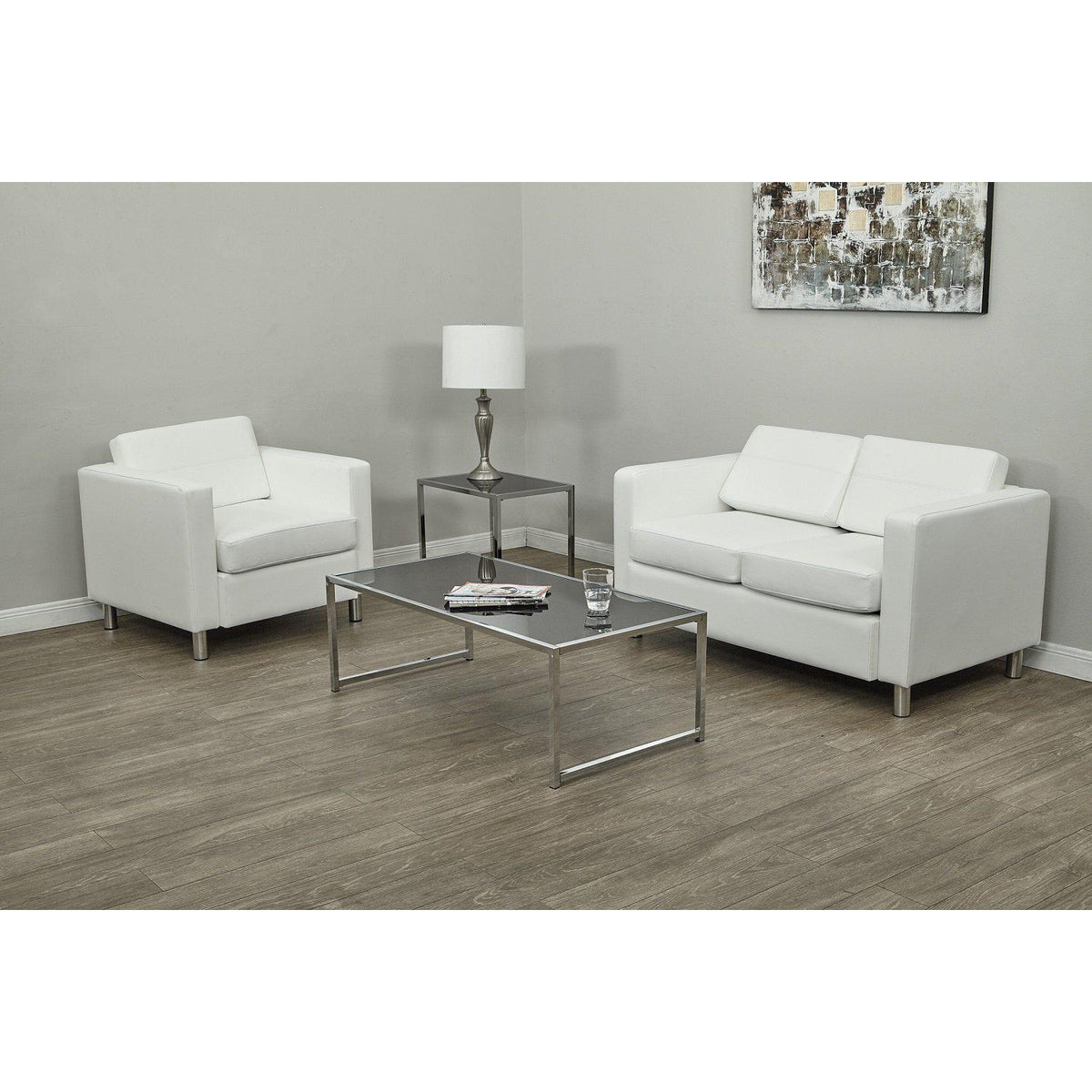 Pacific Sofa with Chrome Finish Legs