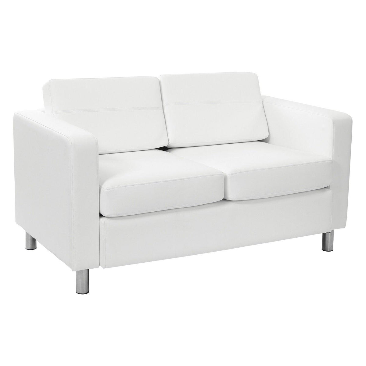 Pacific Loveseat with Chrome Finish Legs