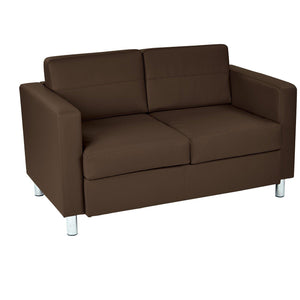 Pacific Loveseat with Chrome Finish Legs