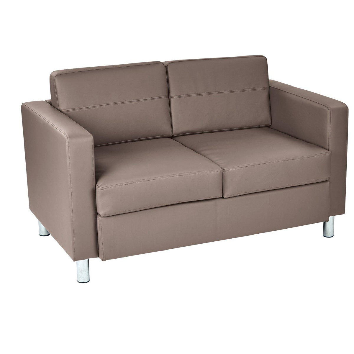 Pacific Loveseat with Chrome Finish Legs