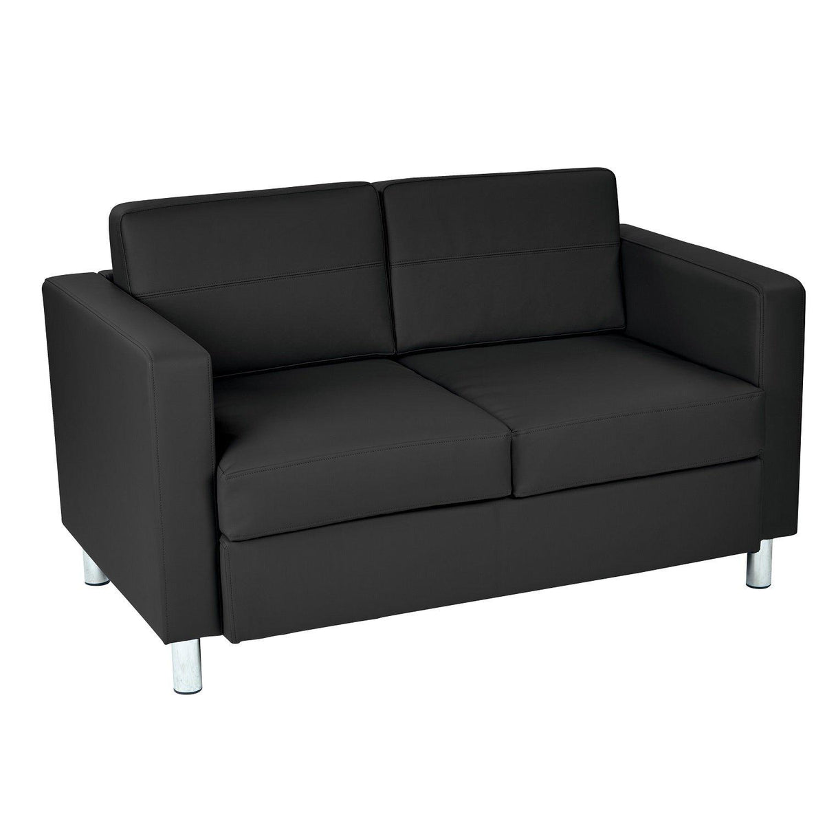 Pacific Loveseat with Chrome Finish Legs
