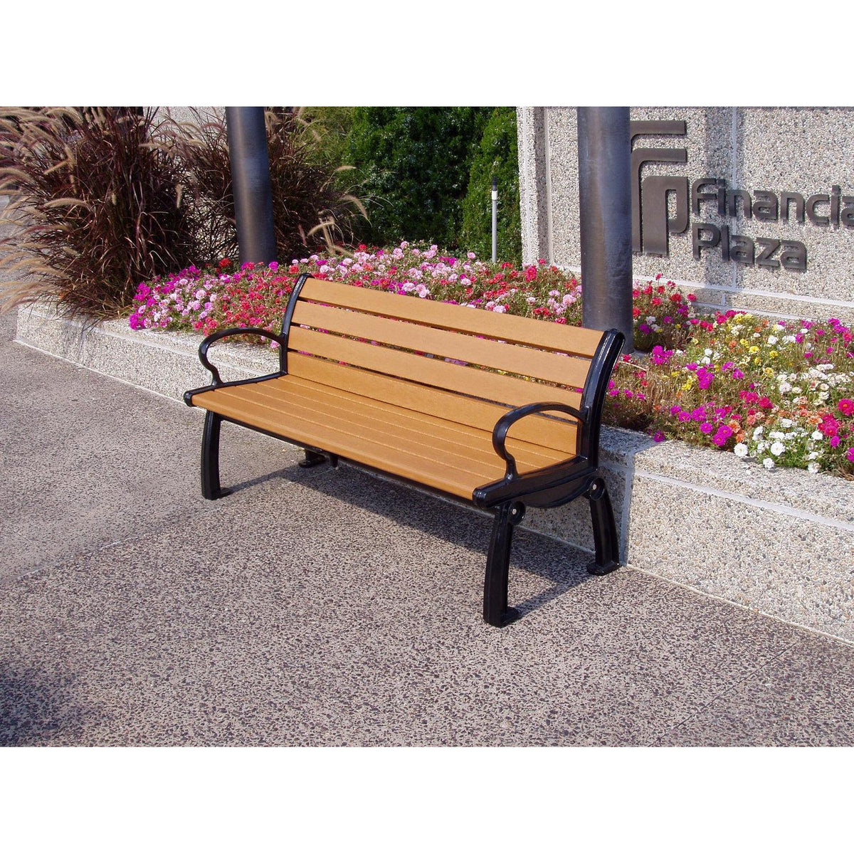 Frog Furnishings Heritage Resinwood Outdoor Bench, 5 Ft. Long