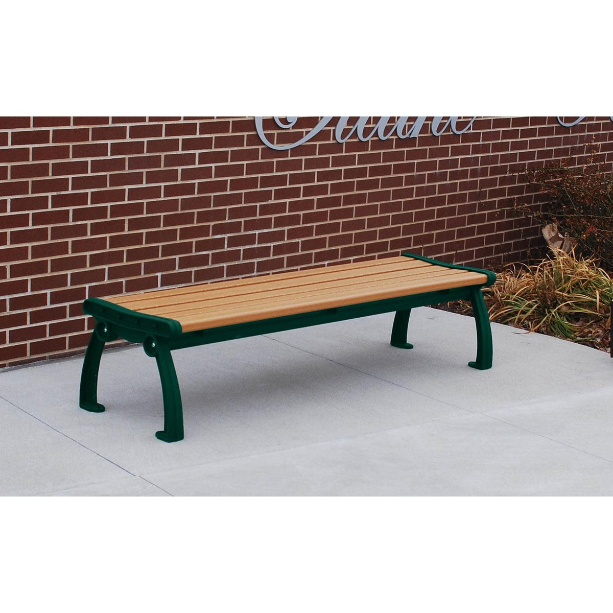 Frog Furnishings Heritage Resinwood Backless Outdoor Bench, 5 Ft. Long