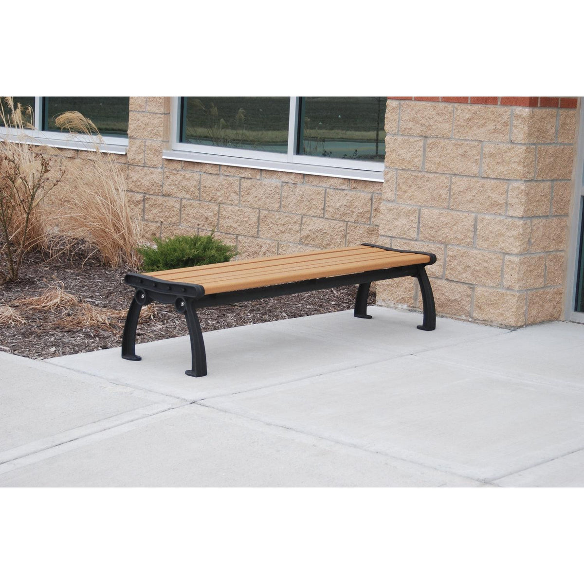 Frog Furnishings Heritage Resinwood Backless Outdoor Bench, 8 Ft. Long