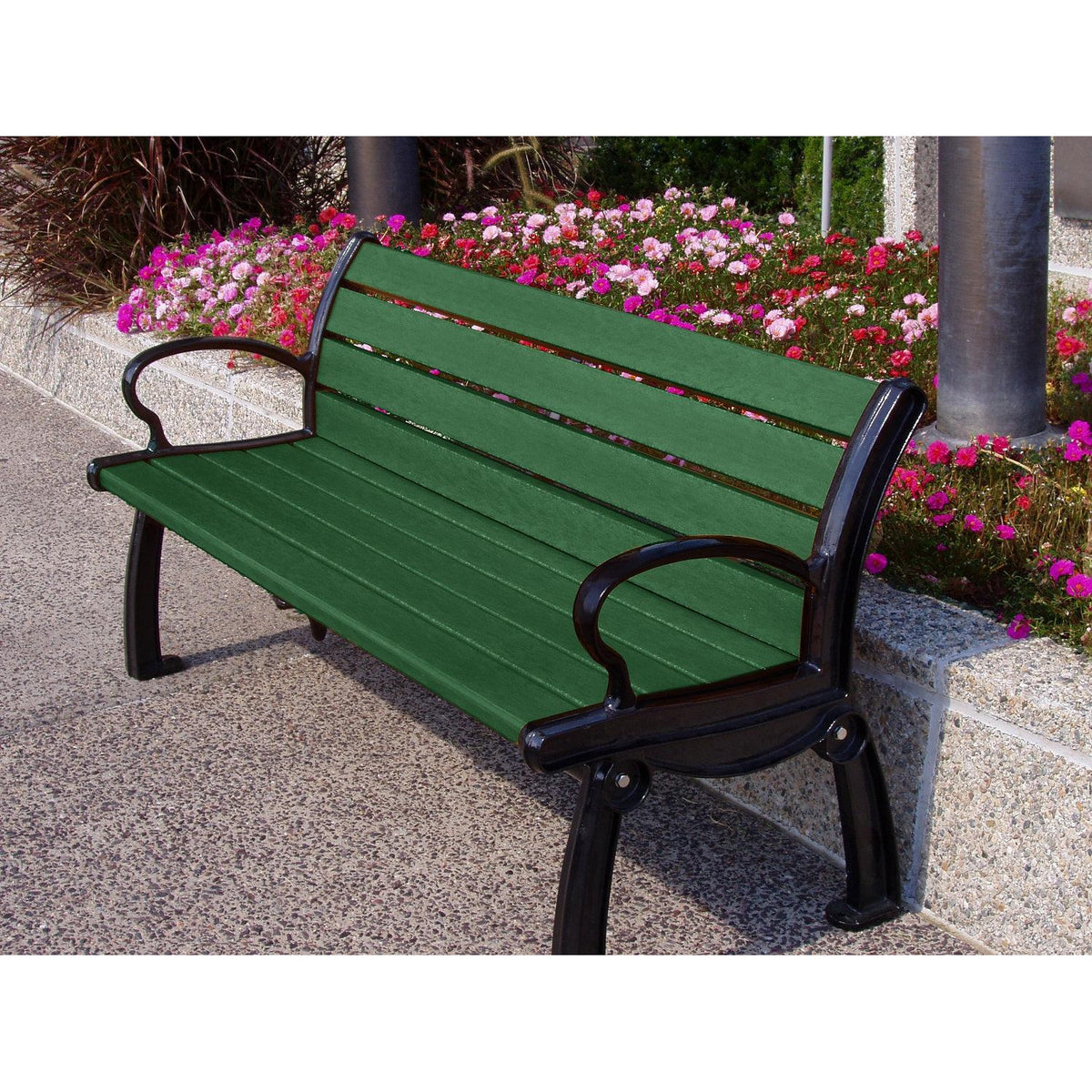 Frog Furnishings Heritage Resinwood Outdoor Bench, 8 Ft. Long