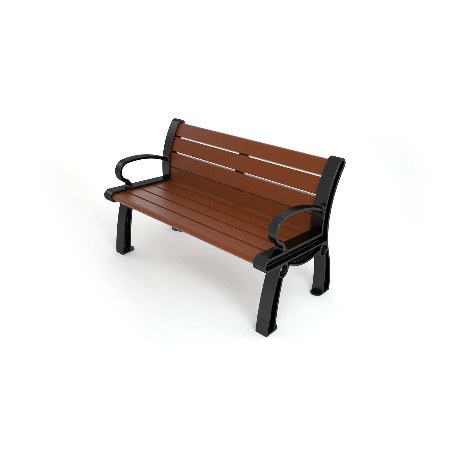 Frog Furnishings Heritage Resinwood Outdoor Bench, 4 Ft. Long