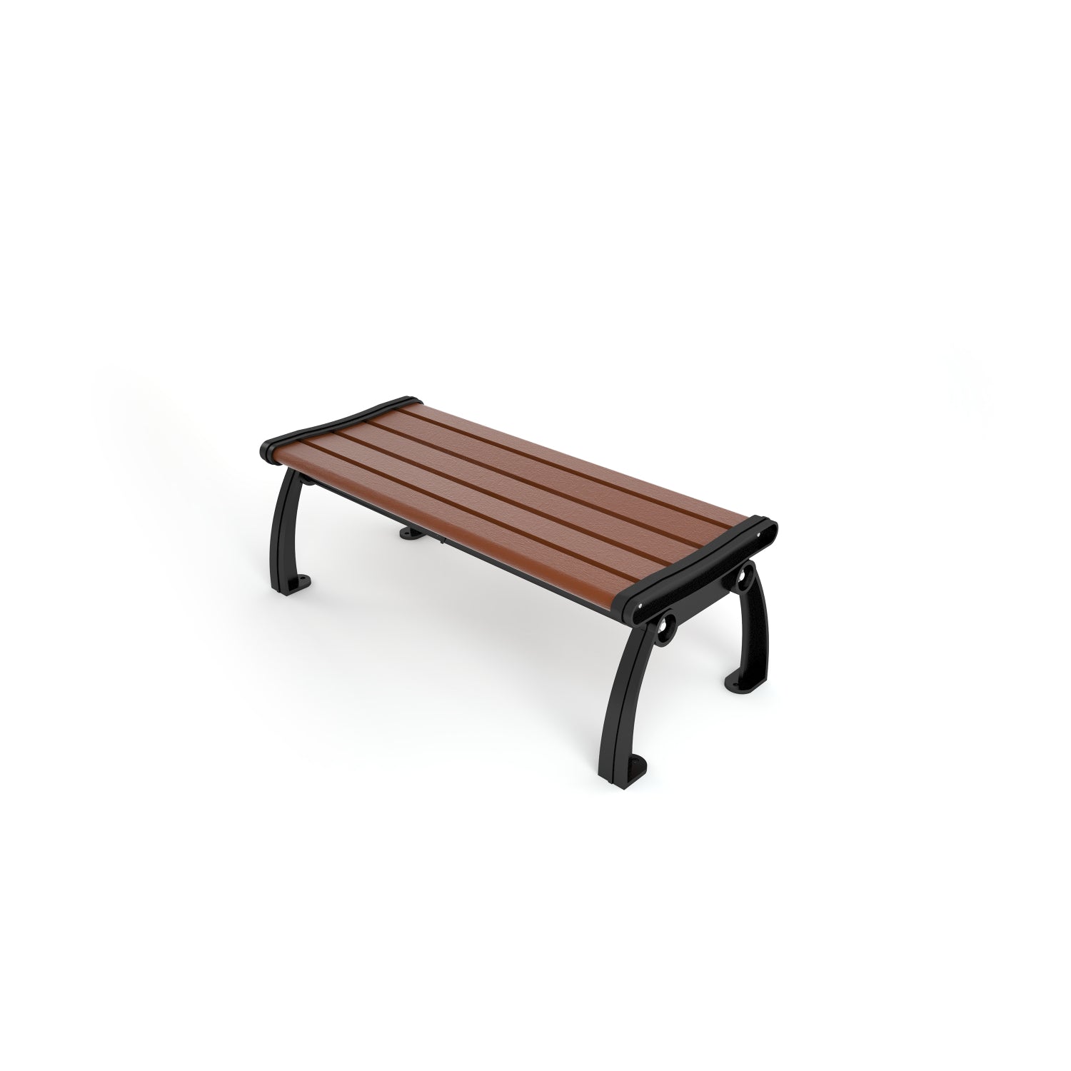Frog Furnishings Heritage Resinwood Backless Outdoor Bench, 4 Ft. Long