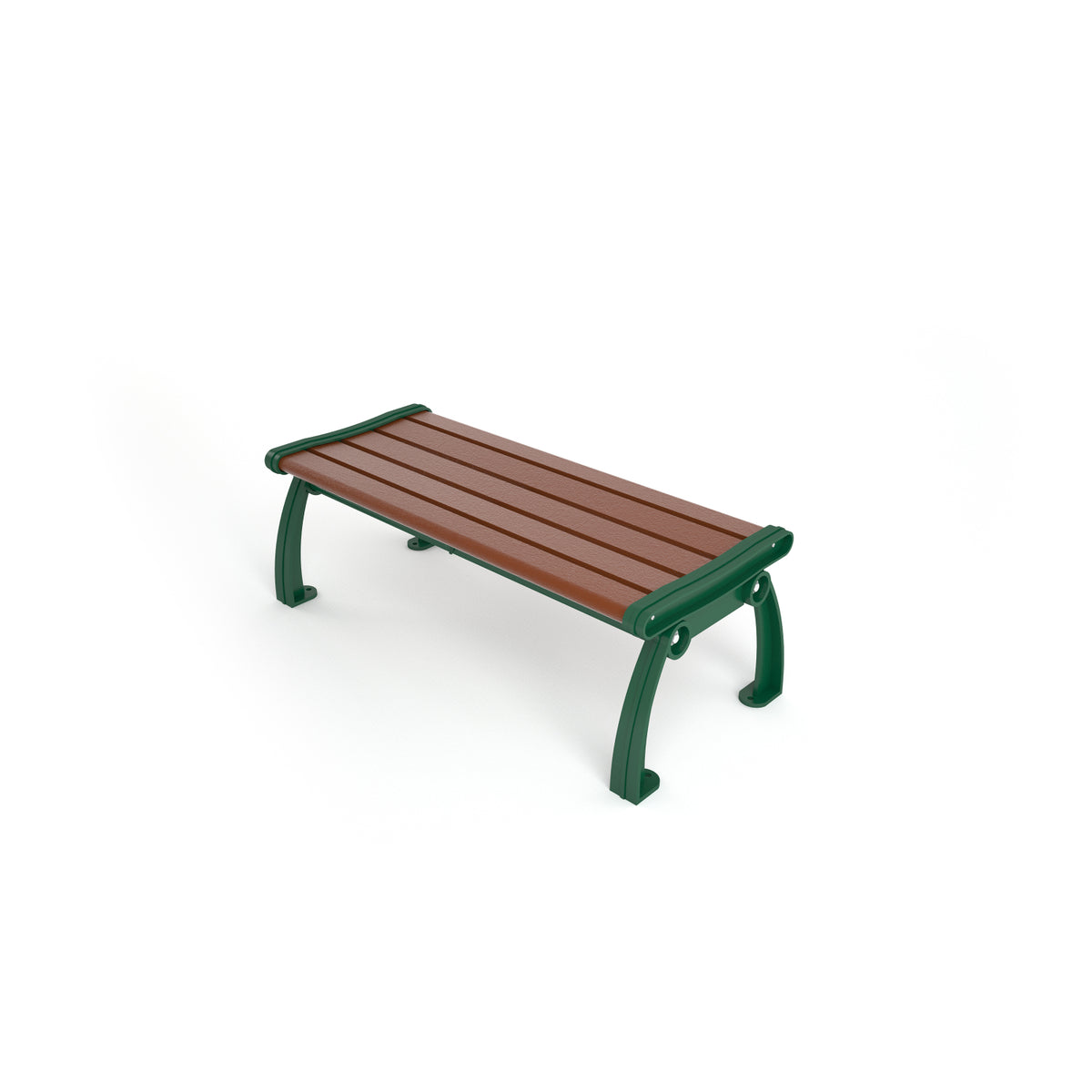 Frog Furnishings Heritage Resinwood Backless Outdoor Bench, 4 Ft. Long
