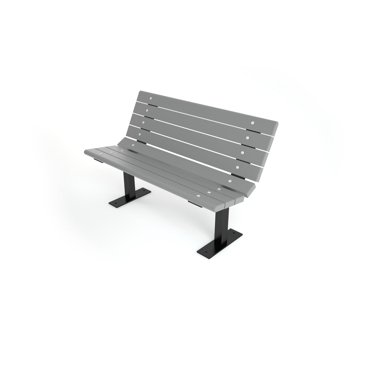 Frog Furnishings Contour Resinwood Outdoor Bench, 4 Ft. Long