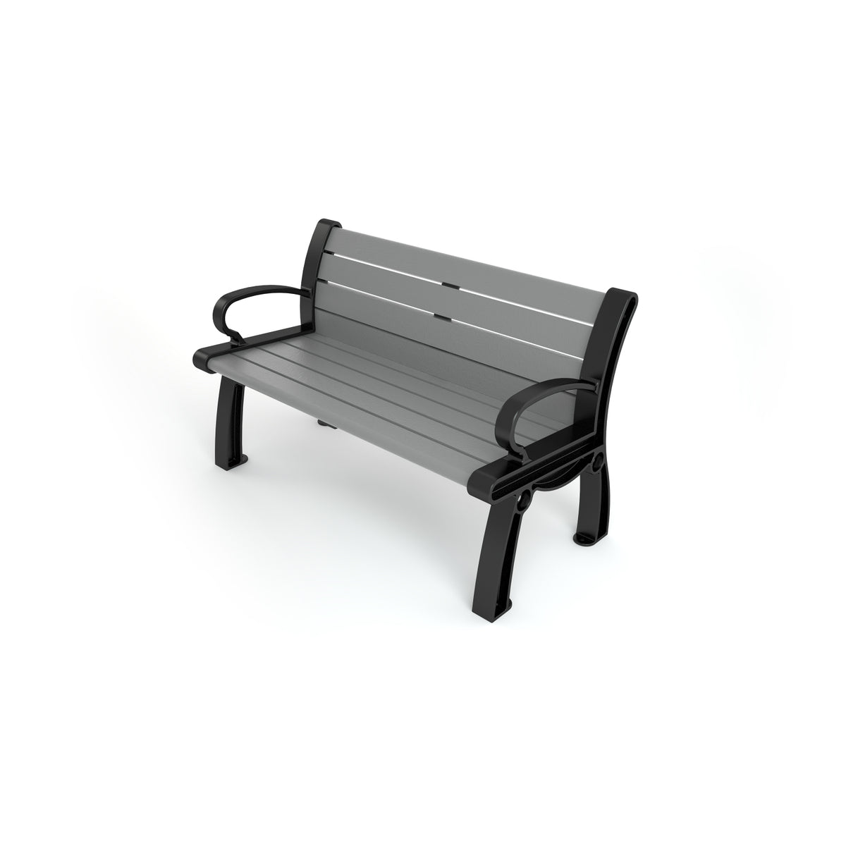 Frog Furnishings Heritage Resinwood Outdoor Bench, 4 Ft. Long