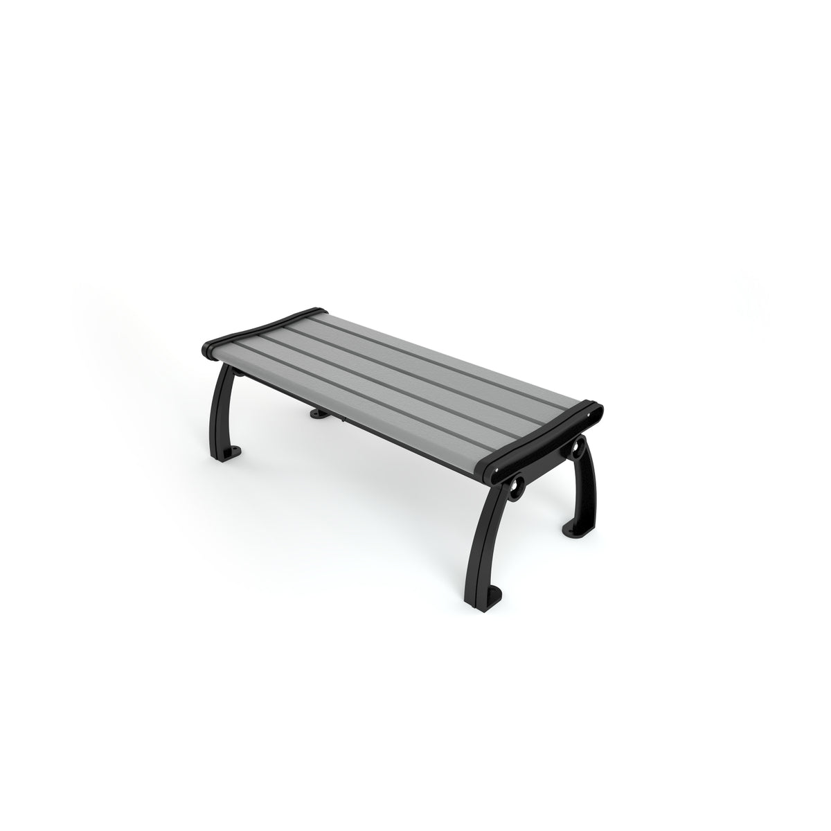 Frog Furnishings Heritage Resinwood Backless Outdoor Bench, 4 Ft. Long