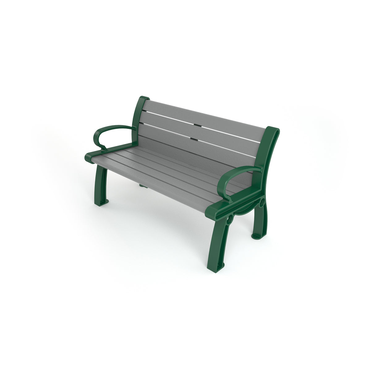 Frog Furnishings Heritage Resinwood Outdoor Bench, 4 Ft. Long