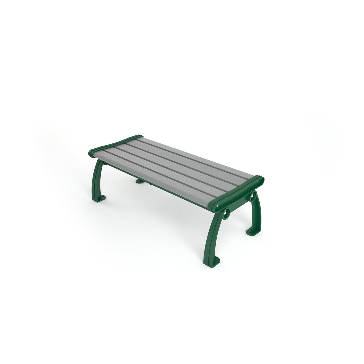 Frog Furnishings Heritage Resinwood Backless Outdoor Bench, 4 Ft. Long