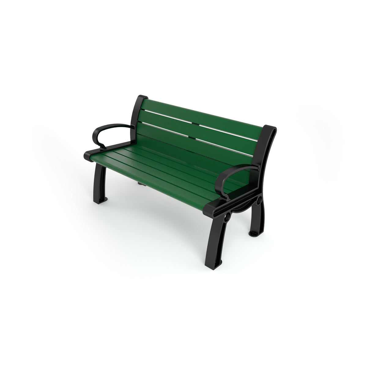 Frog Furnishings Heritage Resinwood Outdoor Bench, 4 Ft. Long