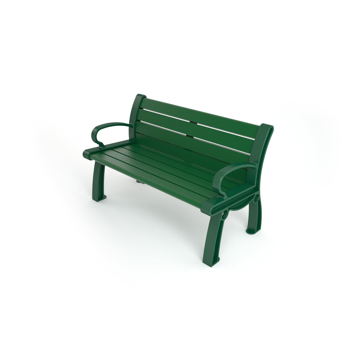 Frog Furnishings Heritage Resinwood Outdoor Bench, 4 Ft. Long