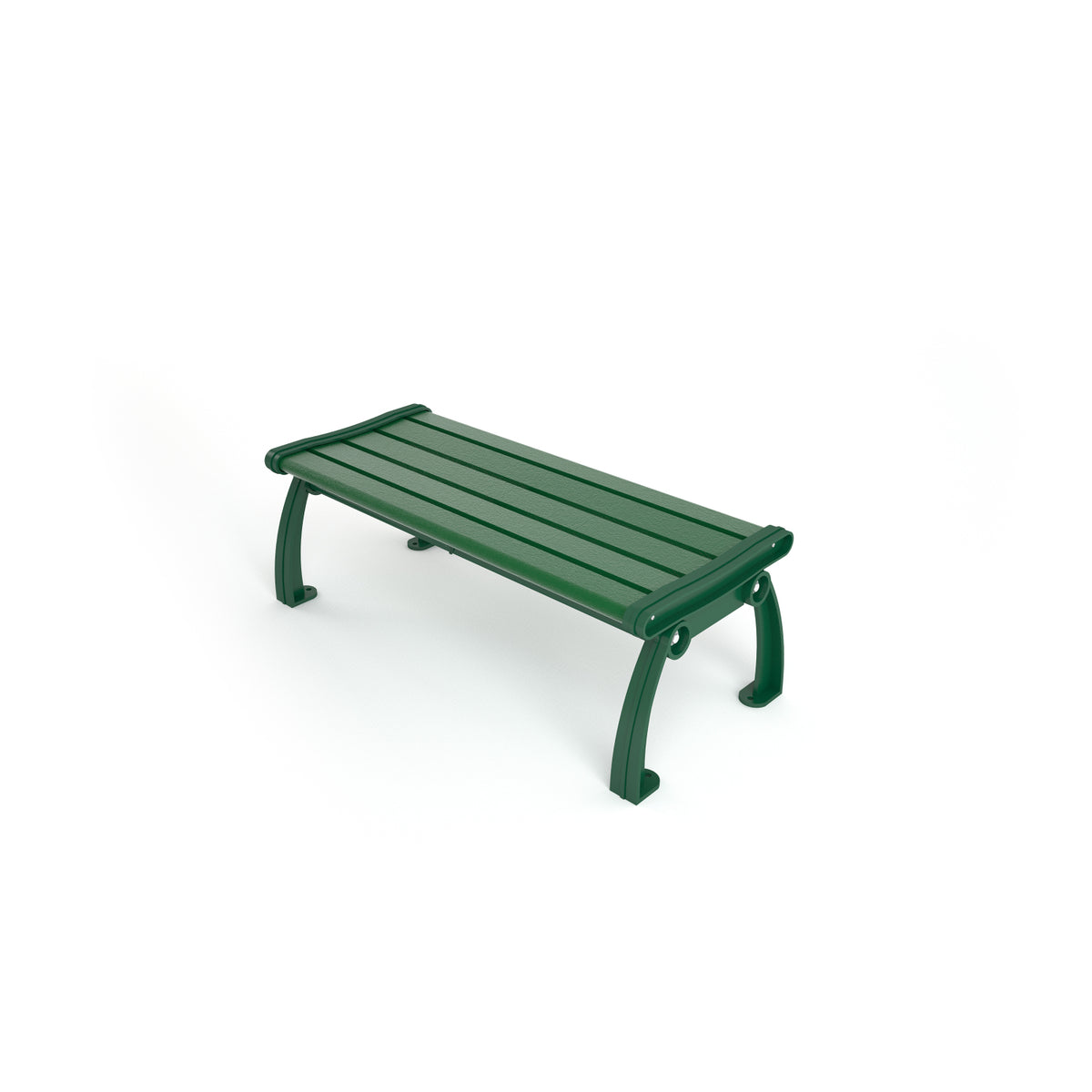 Frog Furnishings Heritage Resinwood Backless Outdoor Bench, 4 Ft. Long
