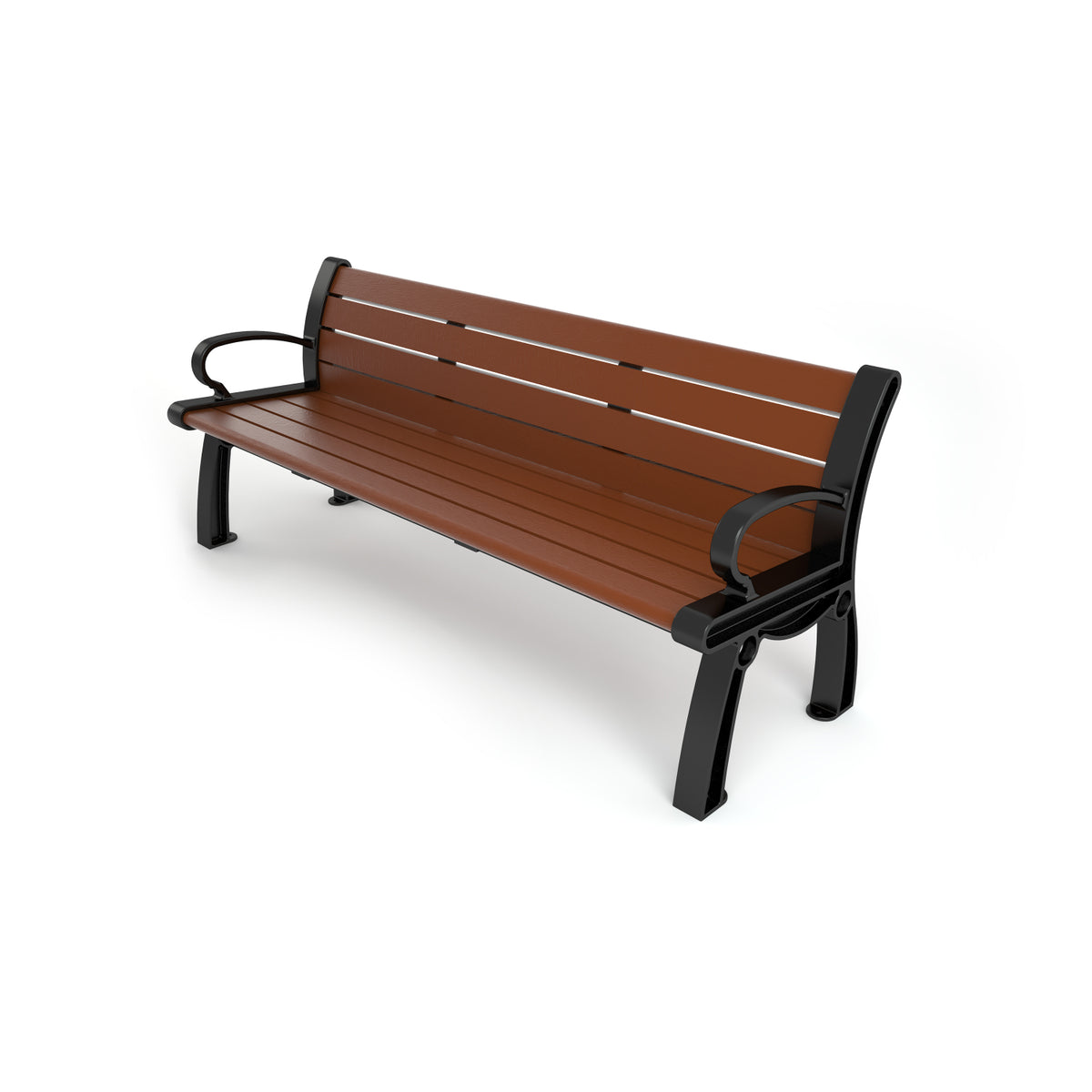 Frog Furnishings Heritage Resinwood Outdoor Bench, 5 Ft. Long