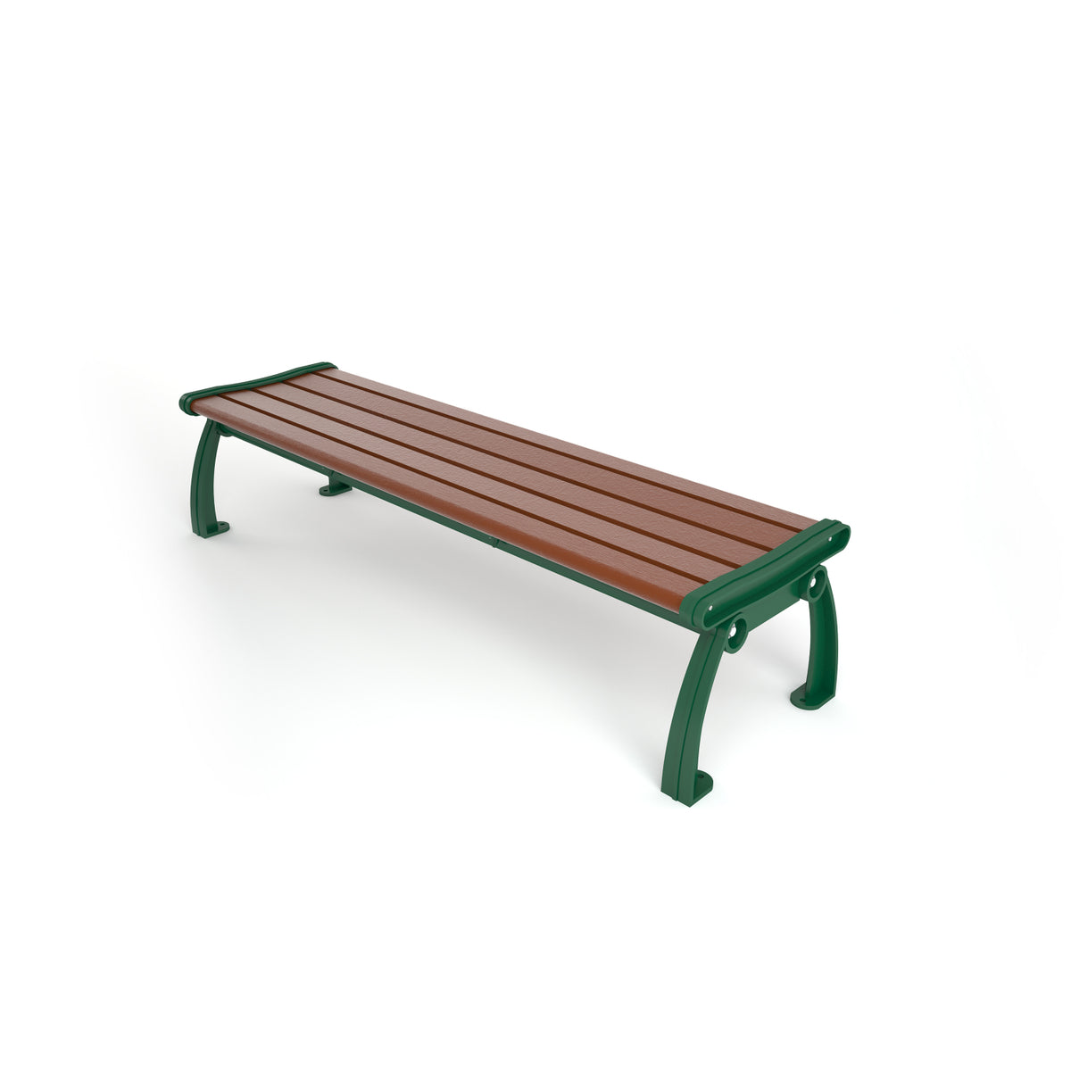 Frog Furnishings Heritage Resinwood Backless Outdoor Bench, 6 Ft. Long