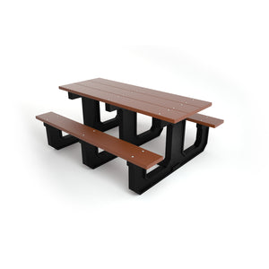 Frog Furnishings Park Place Resinwood Outdoor Picnic Table, 6 Ft. Long