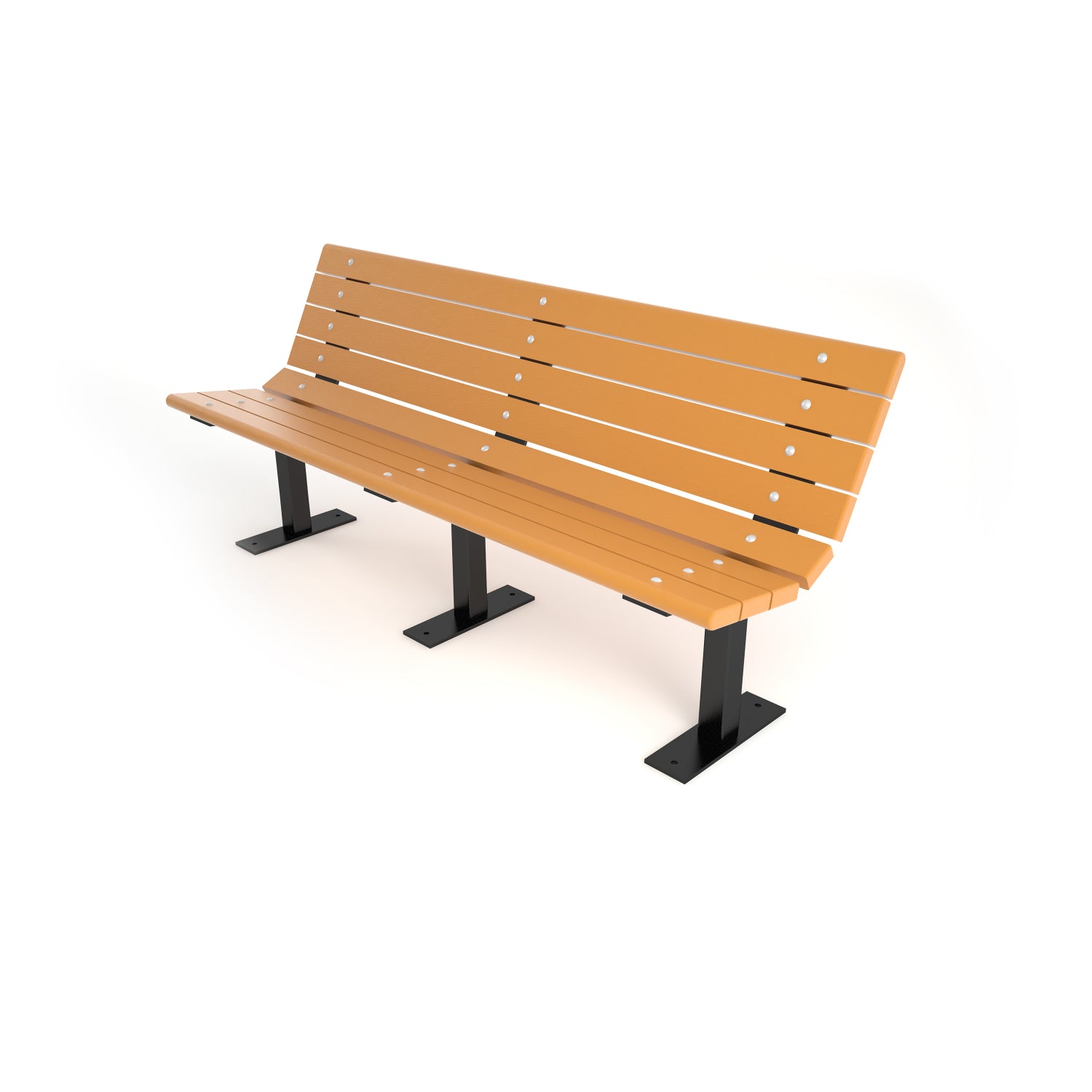 Frog Furnishings Contour Resinwood Outdoor Bench, 6 Ft. Long