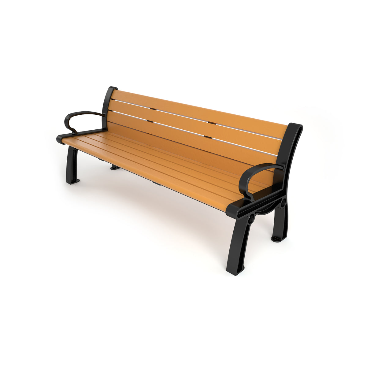 Frog Furnishings Heritage Resinwood Outdoor Bench, 6 Ft. Long