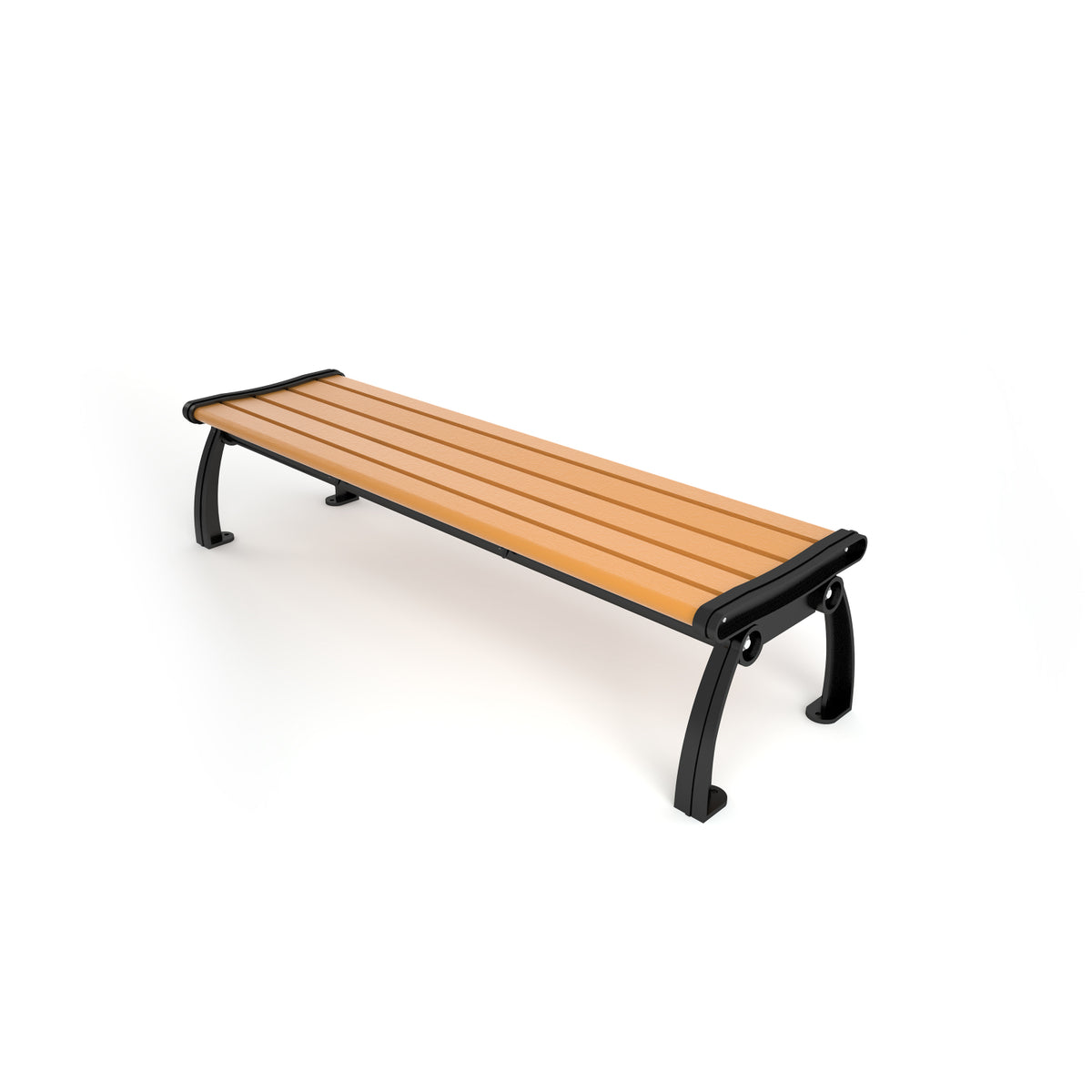 Frog Furnishings Heritage Resinwood Backless Outdoor Bench, 6 Ft. Long