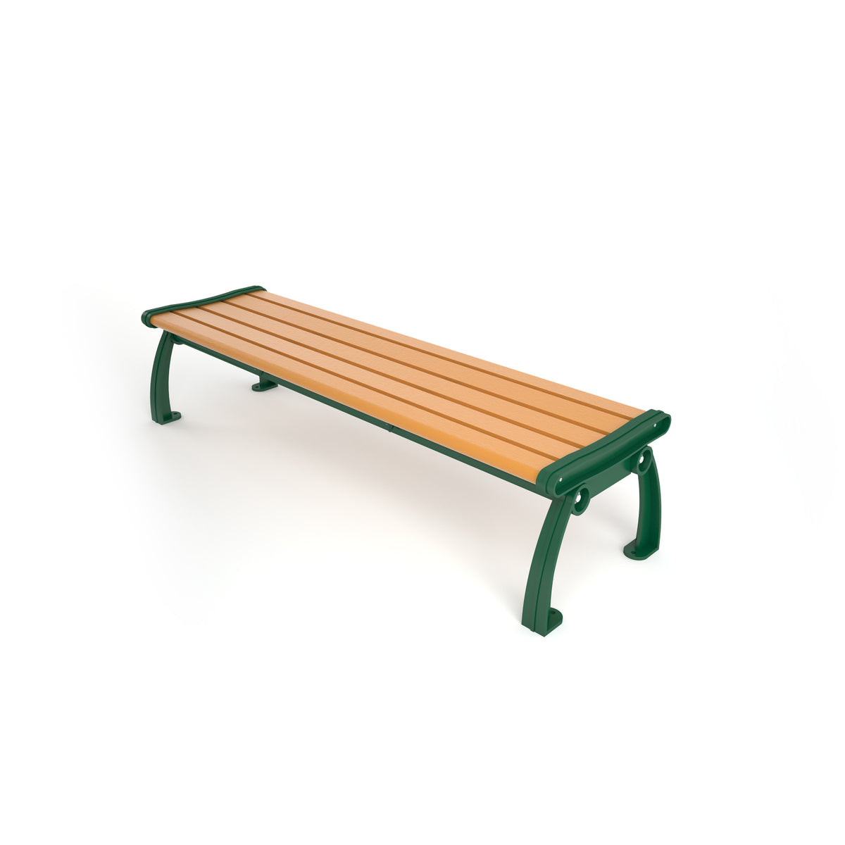 Frog Furnishings Heritage Resinwood Backless Outdoor Bench, 5 Ft. Long