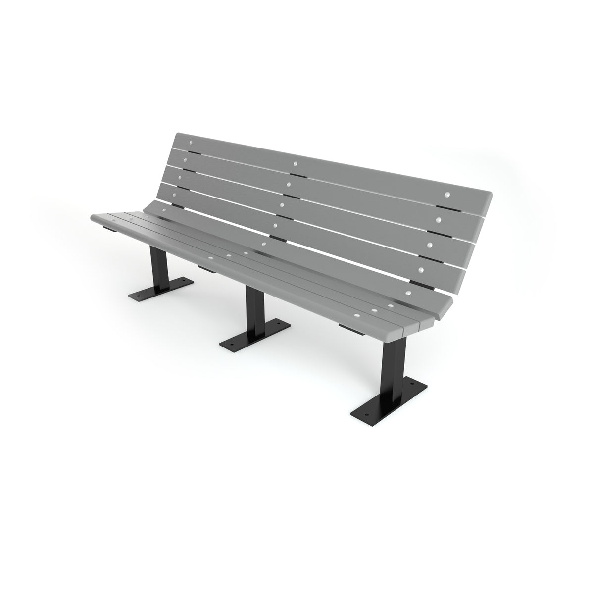 Frog Furnishings Contour Resinwood Outdoor Bench, 6 Ft. Long