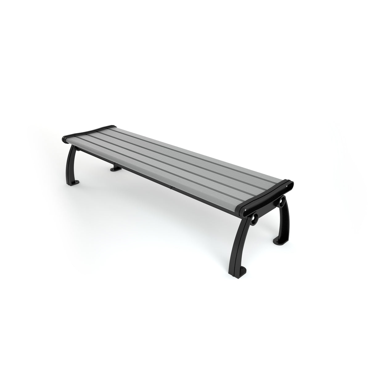 Frog Furnishings Heritage Resinwood Backless Outdoor Bench, 5 Ft. Long
