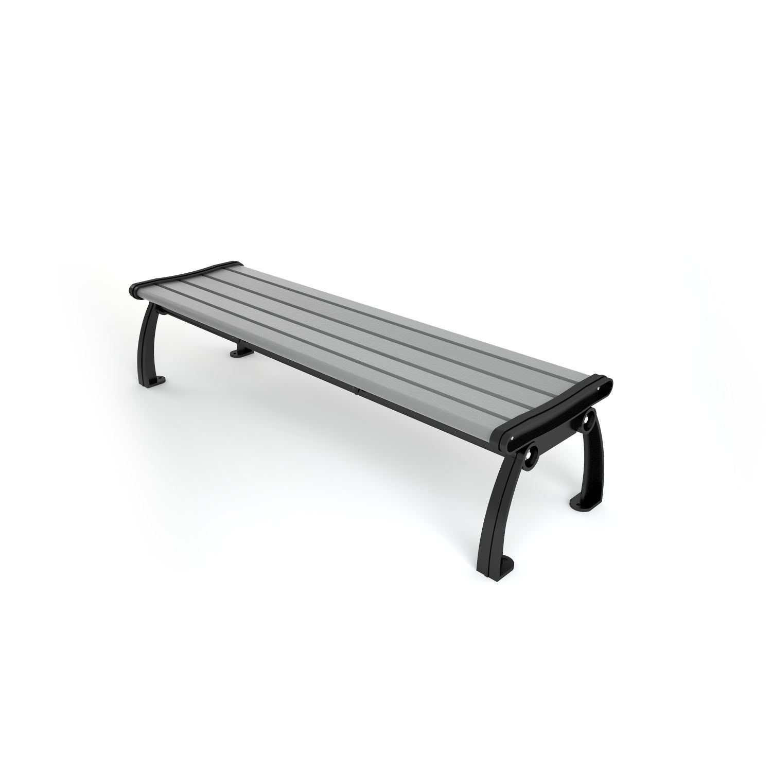 Frog Furnishings Heritage Resinwood Backless Outdoor Bench, 6 Ft. Long