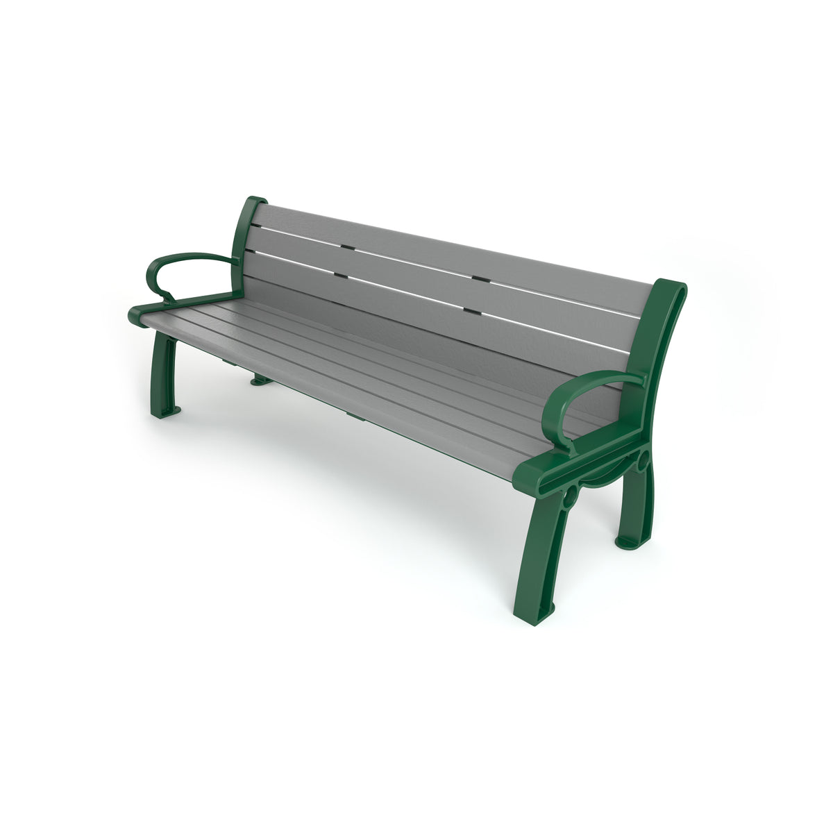 Frog Furnishings Heritage Resinwood Outdoor Bench, 6 Ft. Long