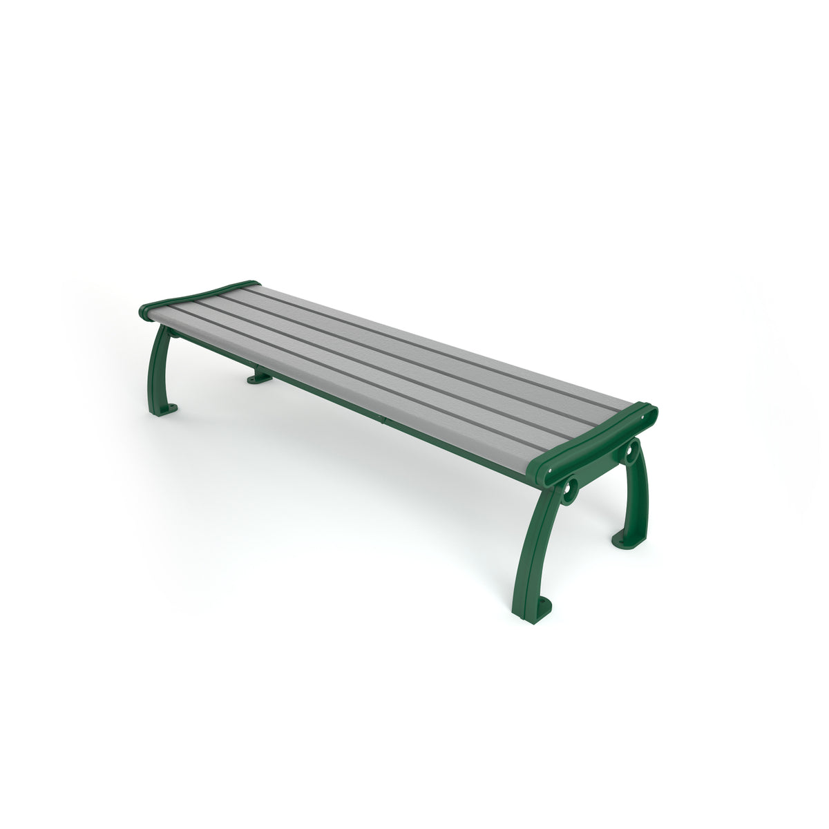 Frog Furnishings Heritage Resinwood Backless Outdoor Bench, 5 Ft. Long