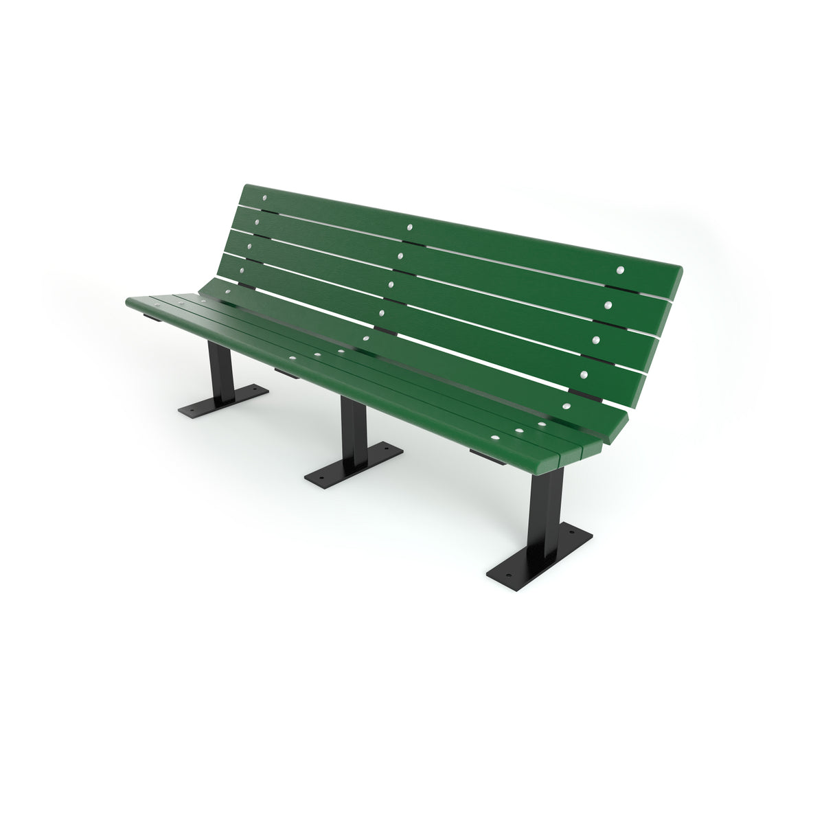 Frog Furnishings Contour Resinwood Outdoor Bench, 6 Ft. Long