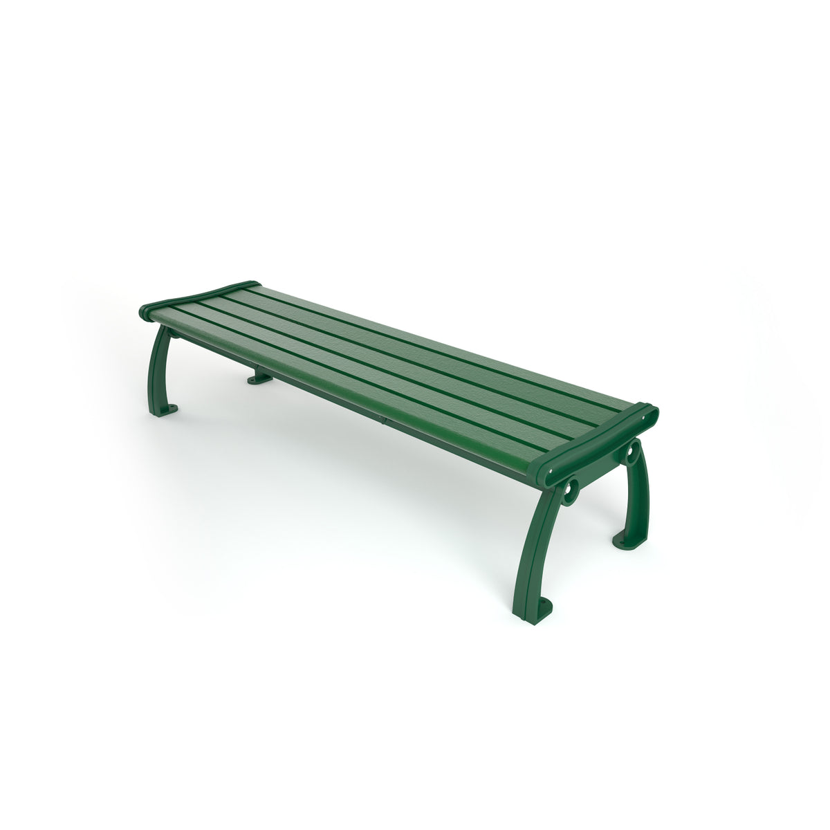 Frog Furnishings Heritage Resinwood Backless Outdoor Bench, 5 Ft. Long