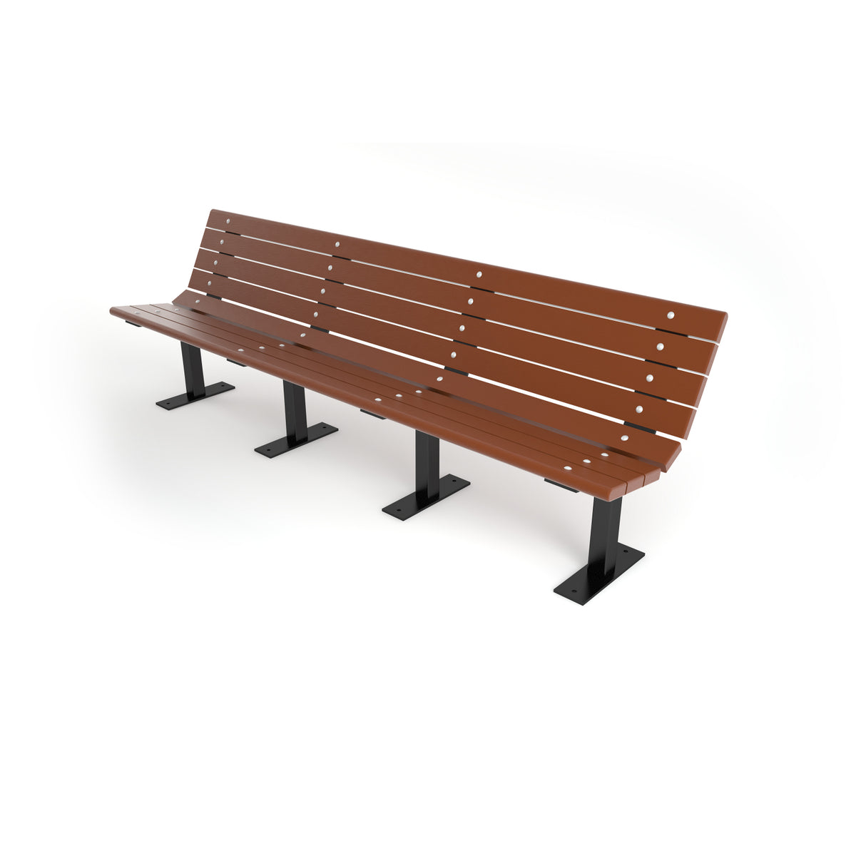 Frog Furnishings Contour Resinwood Outdoor Bench, 8 Ft. Long