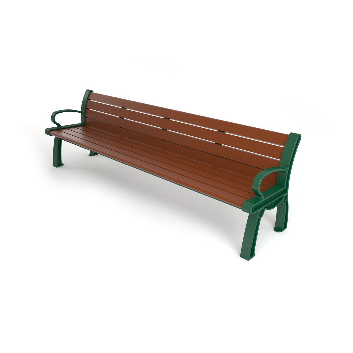 Frog Furnishings Heritage Resinwood Outdoor Bench, 8 Ft. Long
