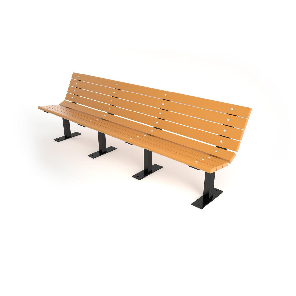Frog Furnishings Contour Resinwood Outdoor Bench, 8 Ft. Long